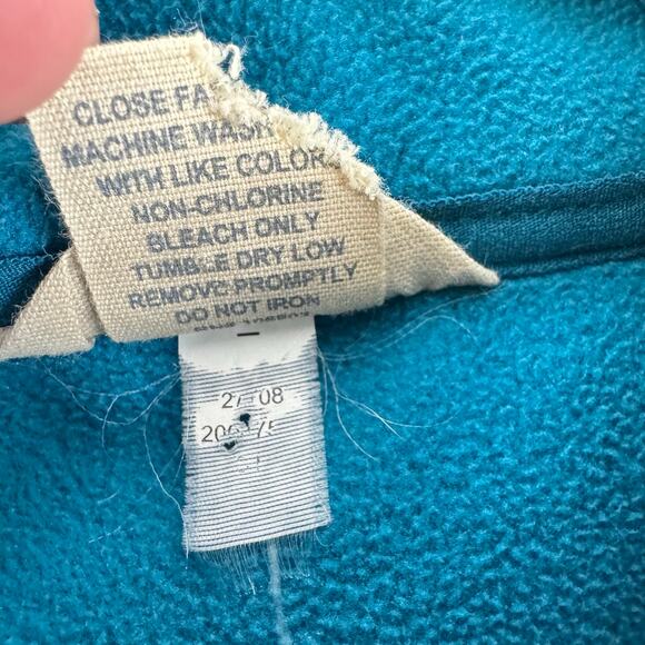 Duluth Trading Co. Shoreline Blue Teal Fleece Full Double Zipper Hooded Jacket S - Picture 8 of 8